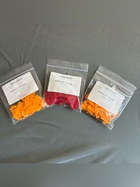 Close To My Heart Orange and Red Acrylic Letter Tiles Scrapbooking Crafting